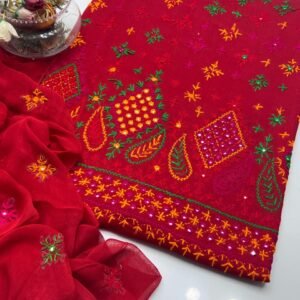 Lawn embroidery suit