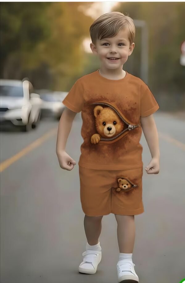 2pcs Boys' short sleeve shorts set