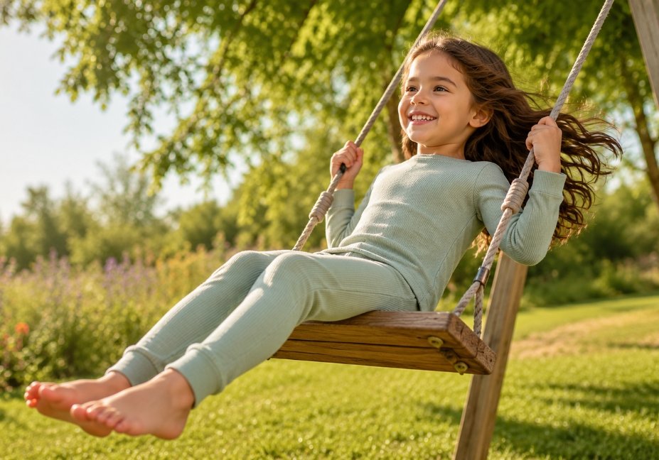 movement activity for kids with autism wearing sensory-friendly outfit