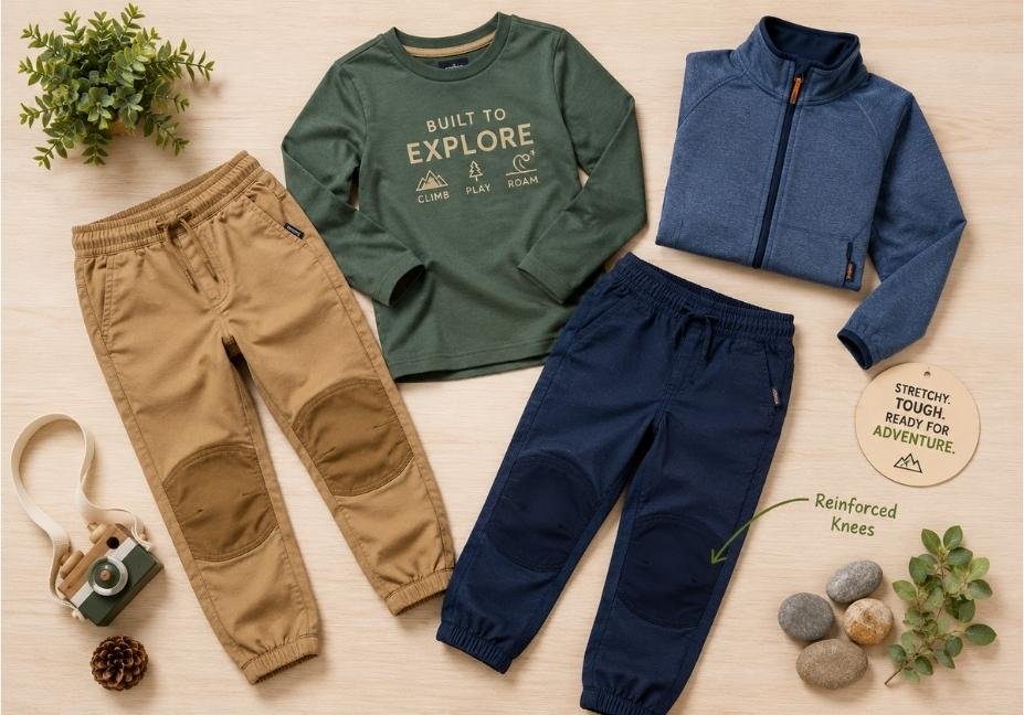 durable stretchy kids clothing essentials for heavy work activities