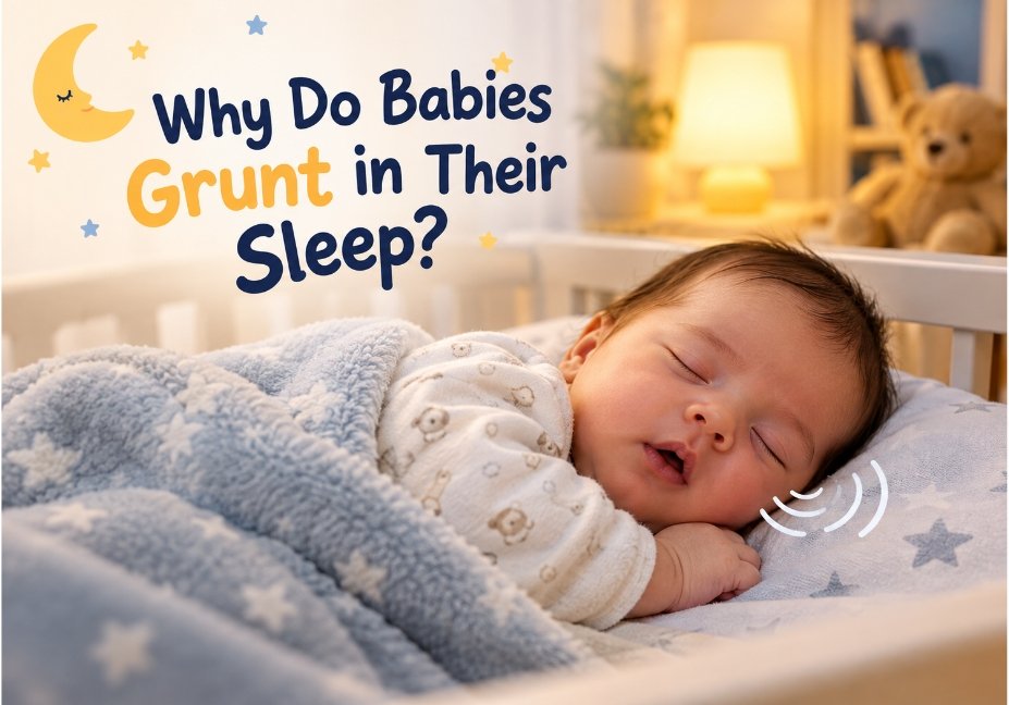 Why do babies grunt in their sleep?